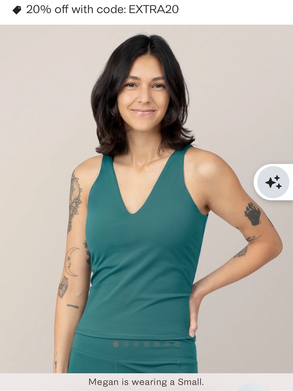 Women’s Teal V-Neck Nursing Tank Top